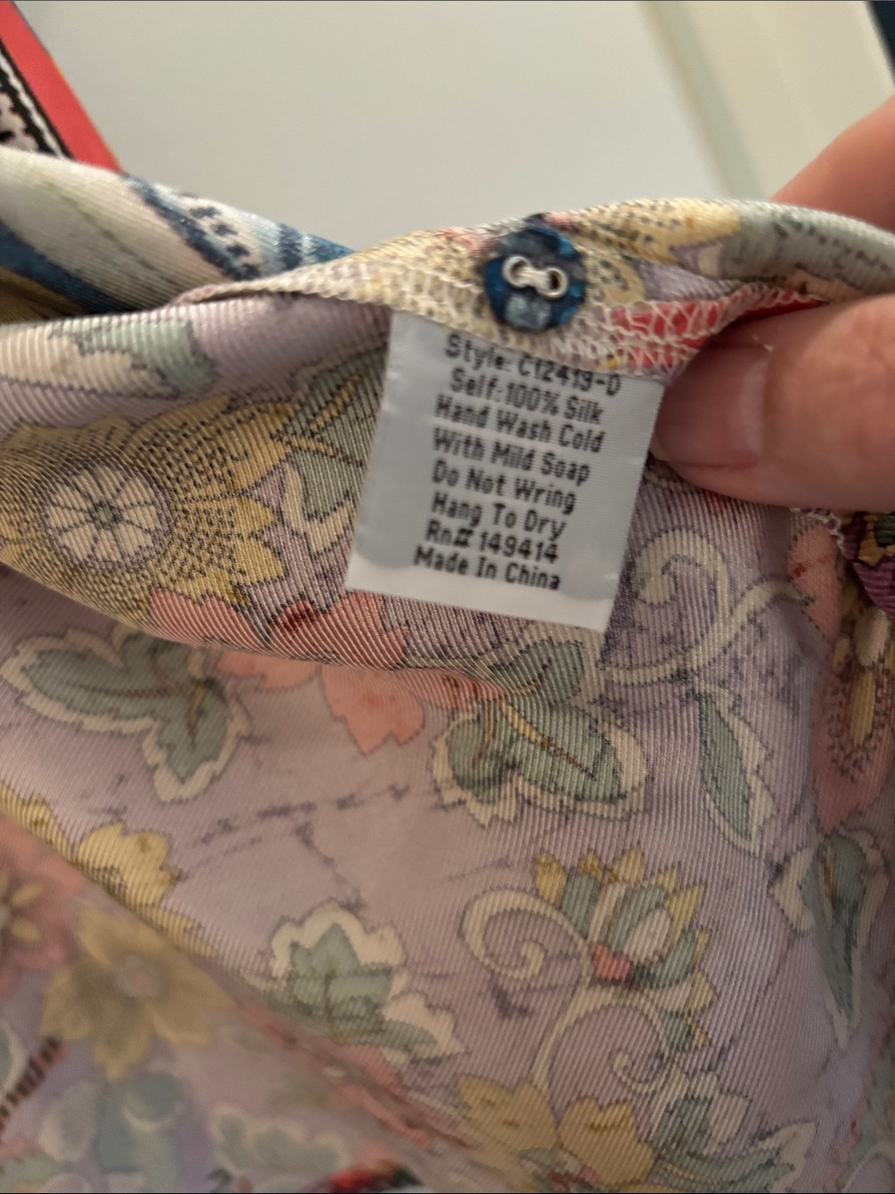 Johnny Was Orange Floral Patchwork Button-Front Jacket size M 100% silk - Picture 3 of 6